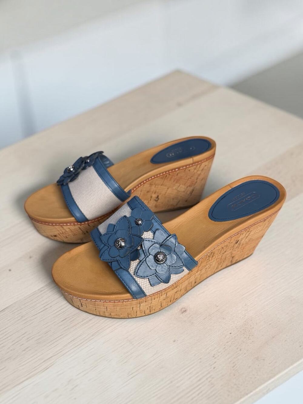 Y2K Coach A8663 Jeseca Wedge Platform Sandal Size 9B